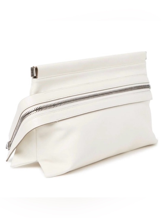 Tom Ford Handbags - Tom Ford Leather Flat Zip Clutch in Chalk